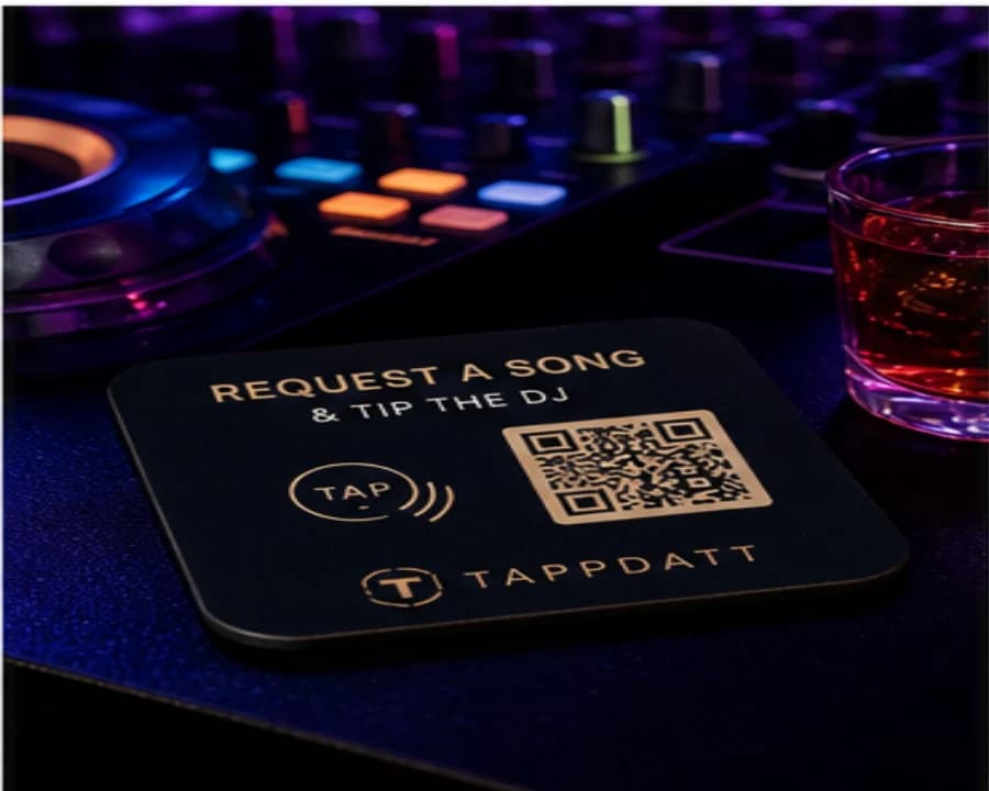 DJ and event smart coaster photo card image