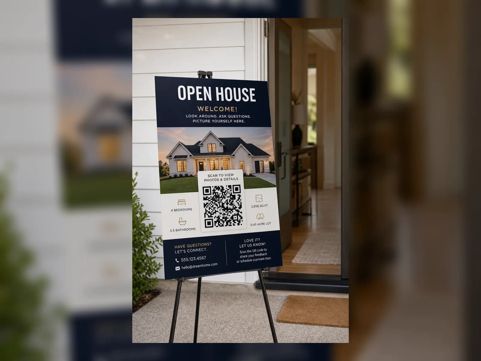 Real estate open-house SCANDATT poster preview hero image