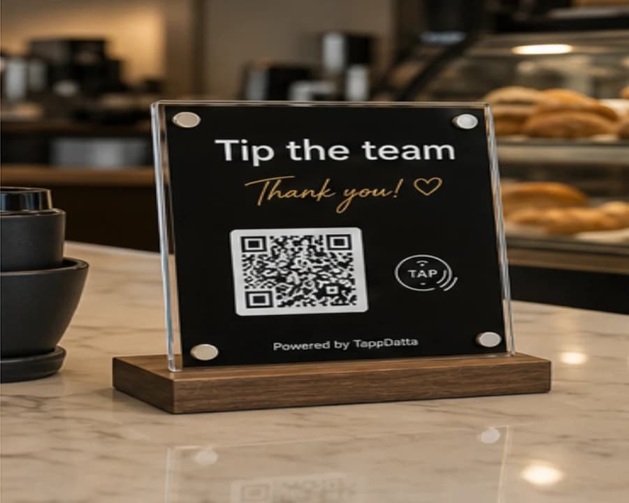 Tip link plaque photo lifestyle image