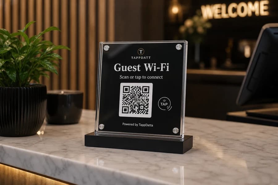 Wi-Fi information plaque photo lifestyle image