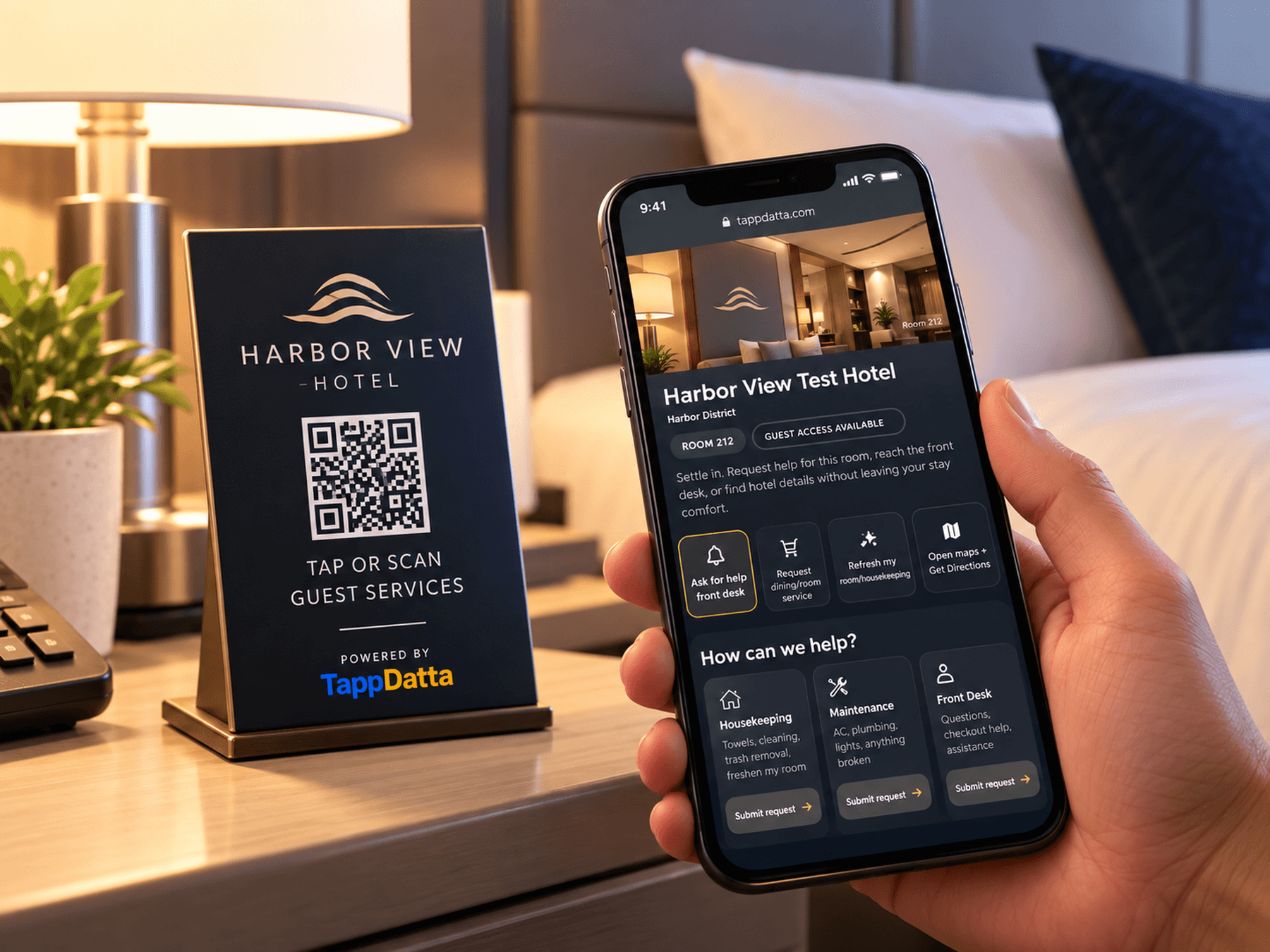 TappDatta Smart Business Card shown as a physical touchpoint someone can tap or scan